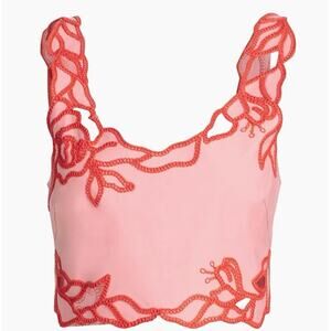 NWT Cinq à Sept Trailing Peonies Bonita Pink Top Sz XL